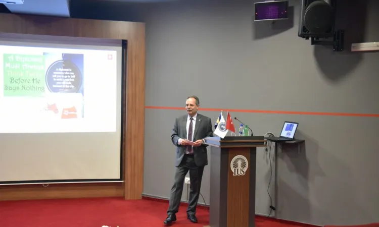 Ambassador of Switzerland Discusses Neutrality and Diplomacy at IUS